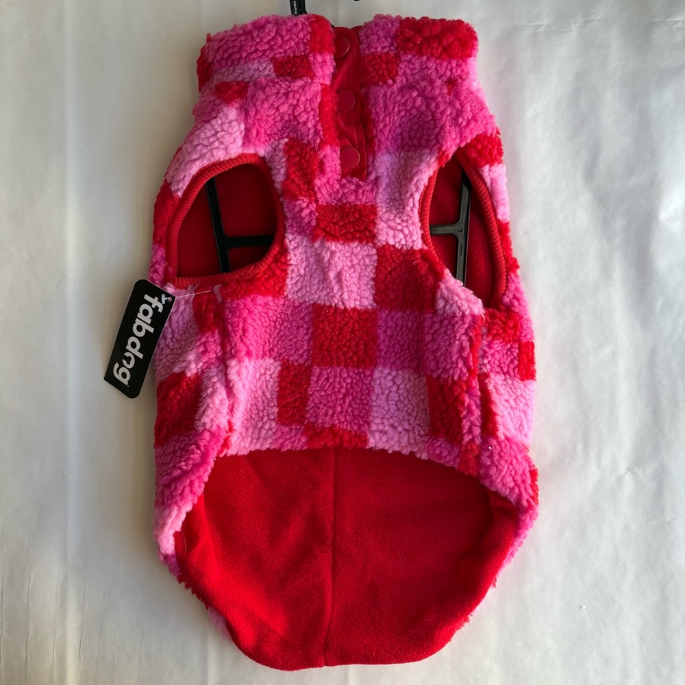 Fabdog pink Sherpa dog vest size 16 - medium small dog spot for leash Nwt - Picture 5 of 14